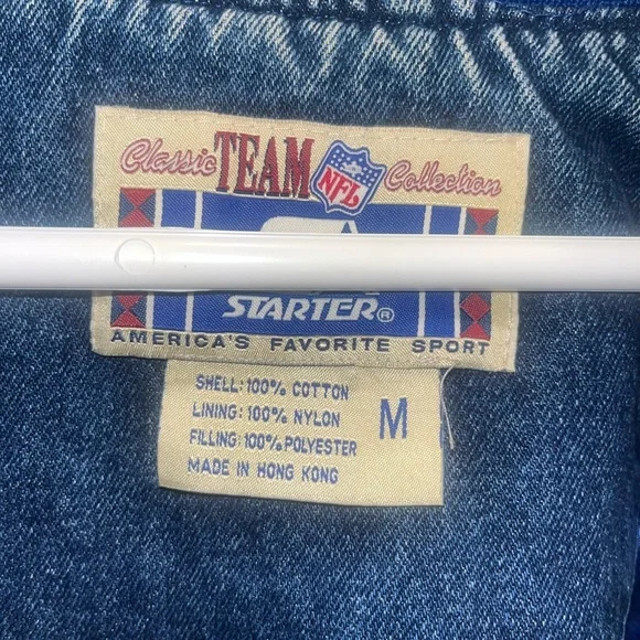 Vintage Starter Dallas Cowboys Denim Jacket - Picture 3 of 4